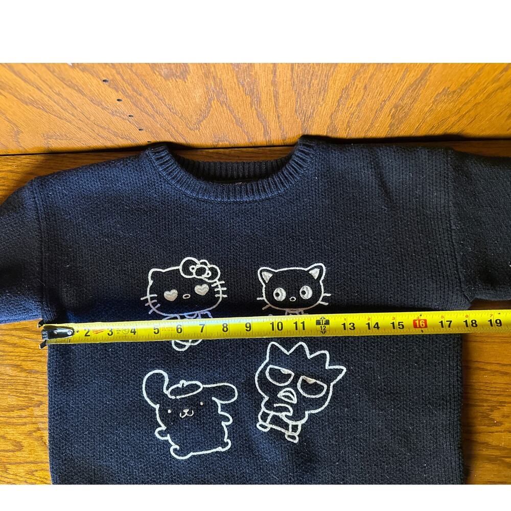 Hello Kitty & Friends Sweater Forever 21 Kids Black Graphic Sanrio Size 13/14 - Picture 7 of 9